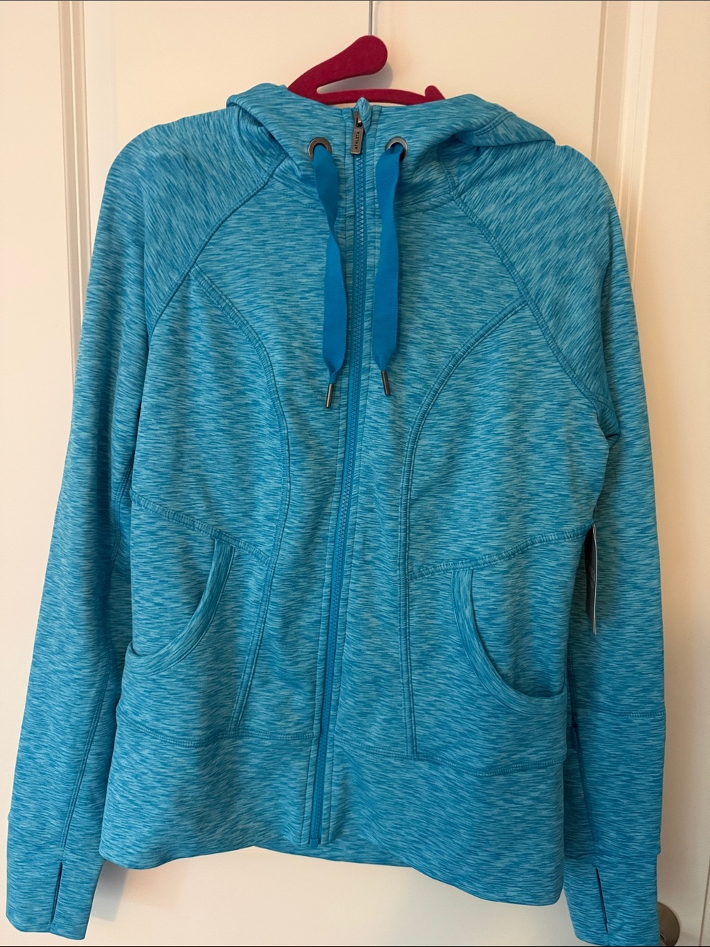Athleta Women's Teal Zip-Up Hooded Jacket